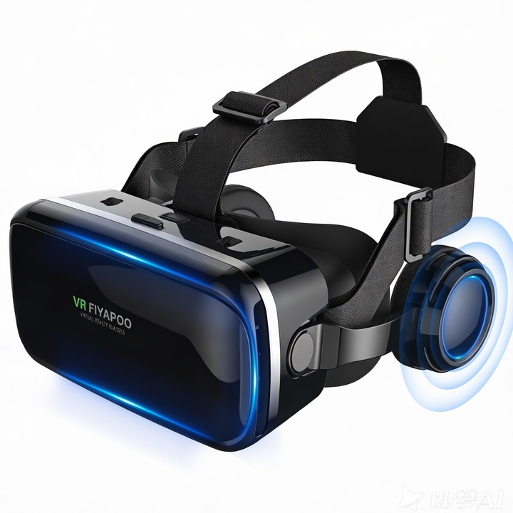 Ochelari VR Dnntunk cu Casti Integrate, Lentile Optice de Inalta Calitate, Sunet 3D, Negru, 4-6 Inch