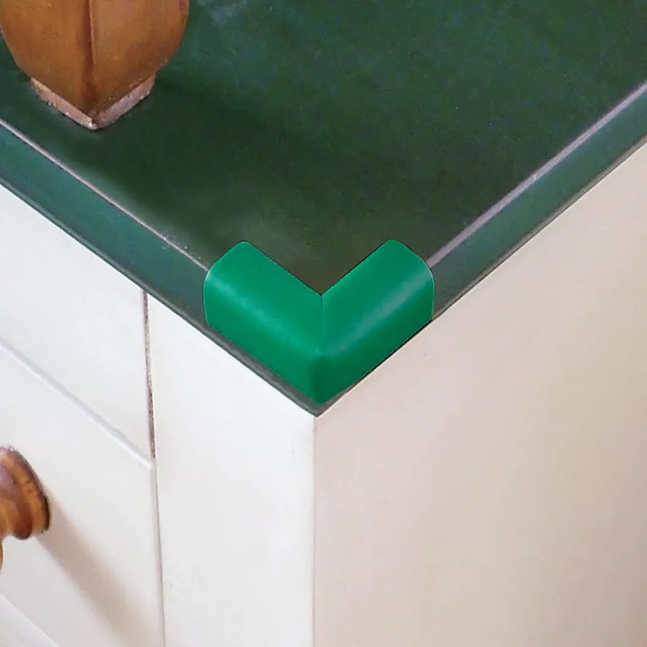 Protectie colturi mobila, verde, set 4buc