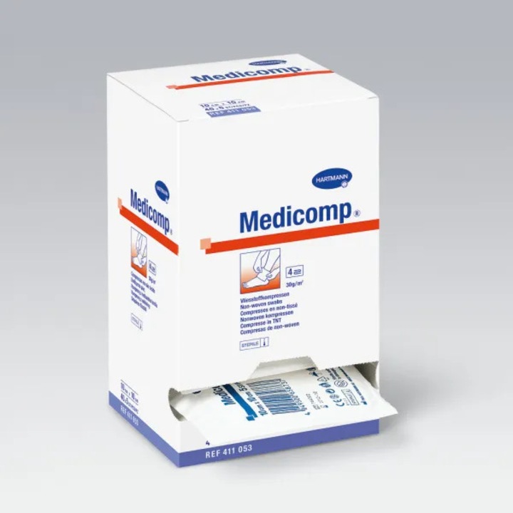 Comprese Hartmann MEDICOMP extra nesterile 5x5cm, set 100 buc, 6 straturi, material netesut