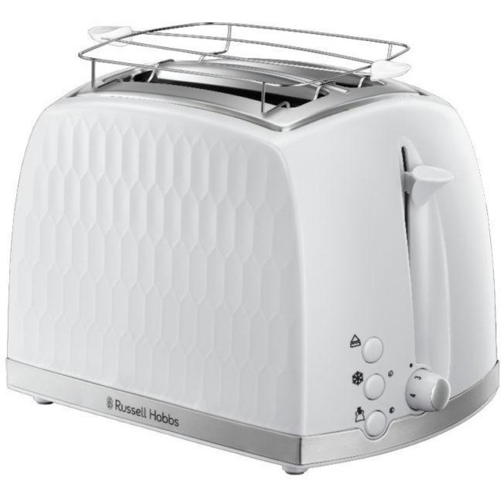 Ръсел Хобс HONEYCOMB 26060-56/RH тостер за 2 филийки, 1500W, бял