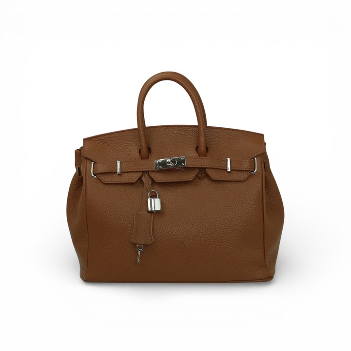 Geanta de mana piele naturala Moranti, 2 buzunare