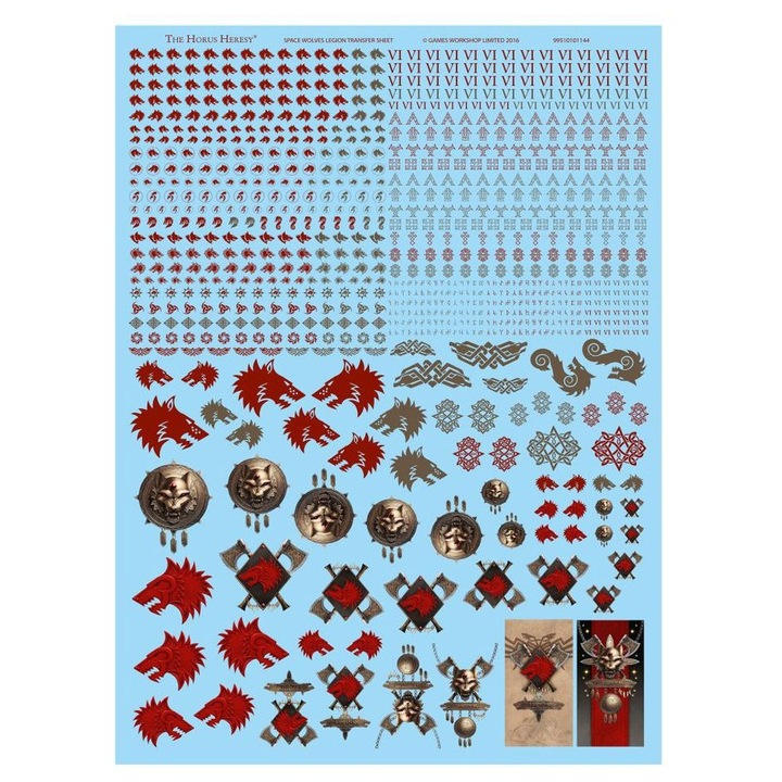 Warhammer 40000 játék kiegészítő, Space Wolves Legion Transfer Sheet, Games Workshop, több színű