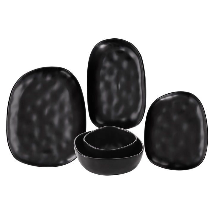 Set vesela portelan 20 piese ZASS ZG-DS 06 Negru