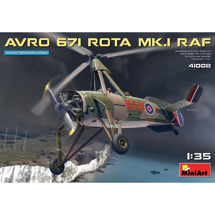 MiniArt 1:35 Avro 671 Rota Mk.I RAF helikopter, műanyag, festést igénylő makett