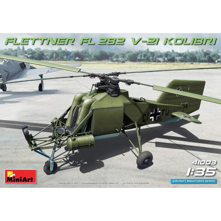 Miniart helikopter makett, 1:35, műanyag, festést igénylő