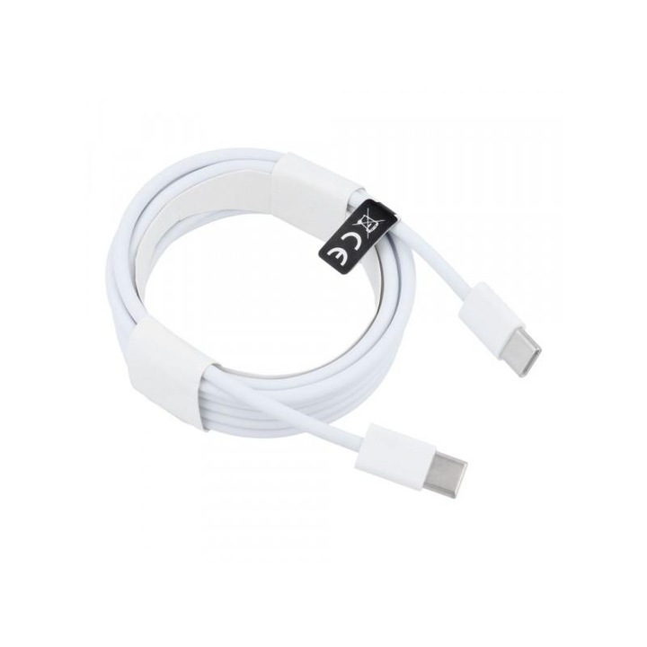 Cablu Date si Incarcare USB-C - USB-C HD26 30W 2m Alb