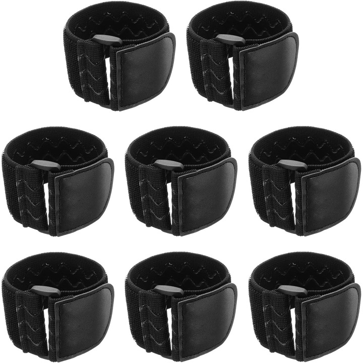 Set 8 benzi adezive reutilizabile QUARKZMAN, 30x5 cm, organizare cabluri, elasticitate sporita