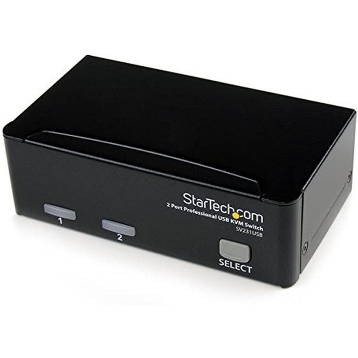 StarTech 2 portos USB KVM kapcsoló, teljes készlet kábelekkel, 2 x USB