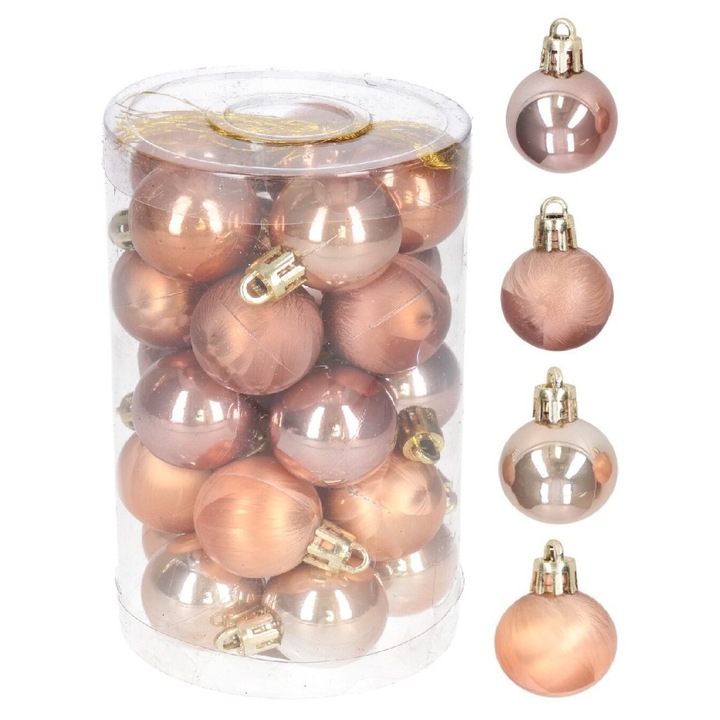 Globuri de Craciun, Luka, set 25 buc, 3cm, multicolor