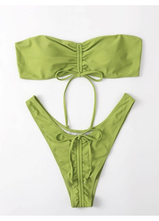 Дамски бански от две части зелен