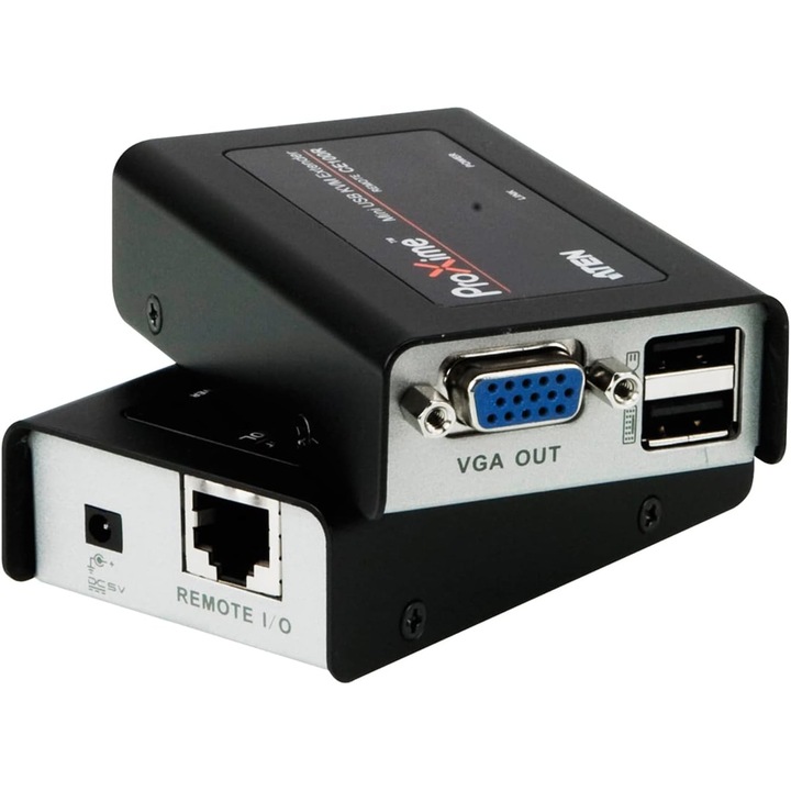 ATEN CE100 KVM Extender, Mini-USB, 100m, Fekete