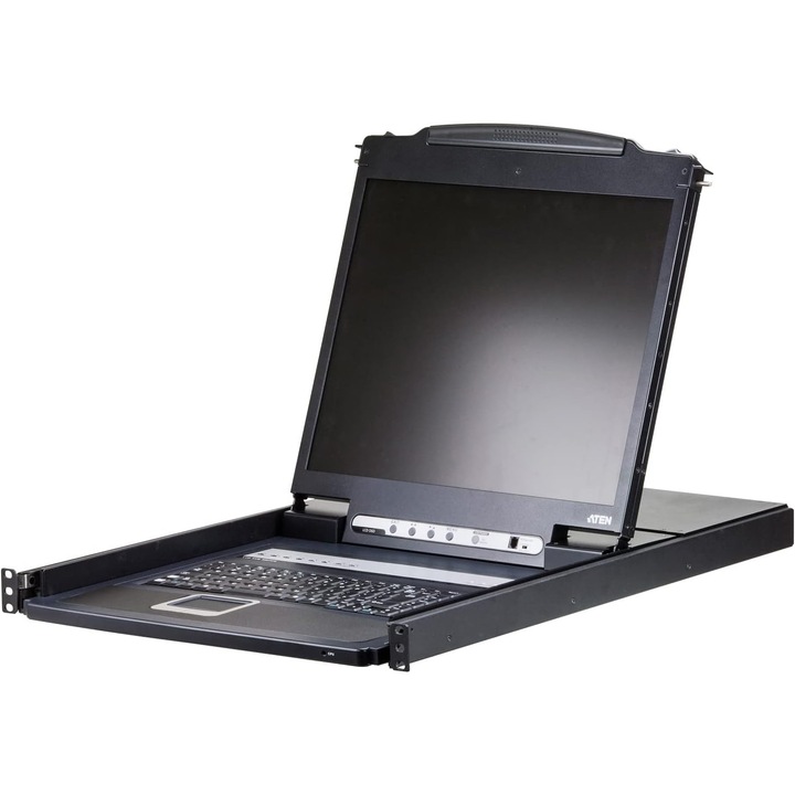 ATEN CL1308N KVM kapcsoló, 8 portos, 19 hüvelykes képernyő, TFT, VGA, PS/2-USB