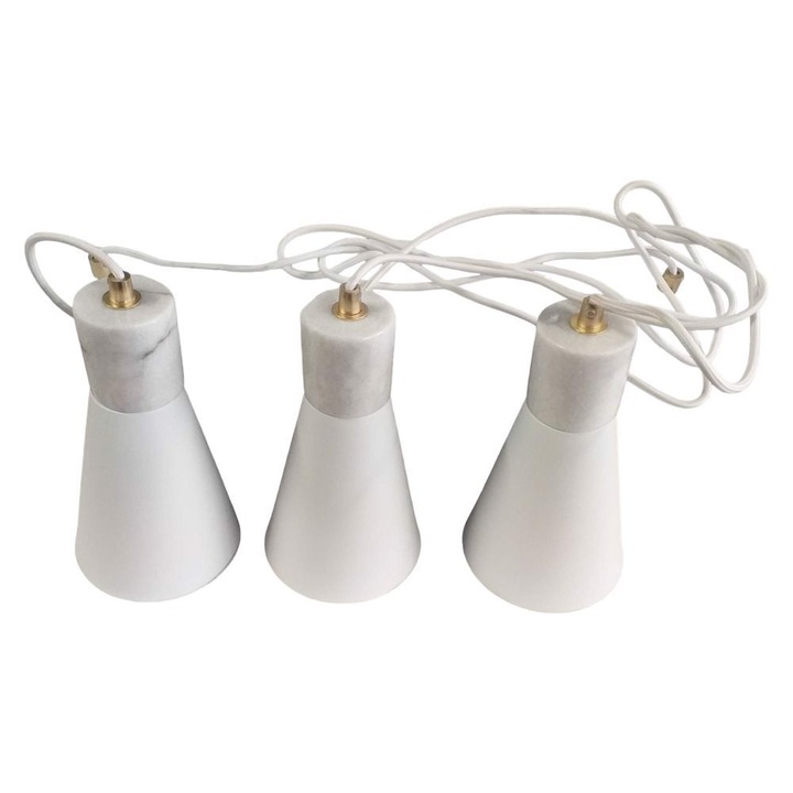 Висяща LED лампа Paulmann Neordic Ivar 3x20W E27, матово бяла, 60x10x110см