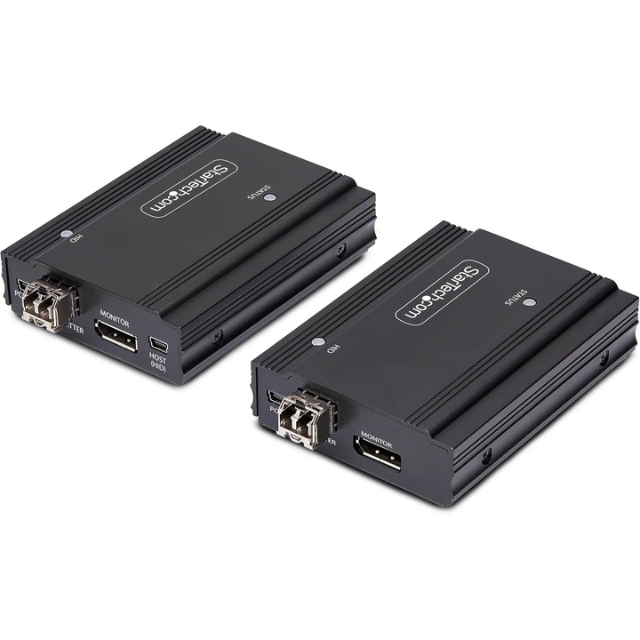 Startech DisplayPort 4K60Hz KVM hosszabbító, optikai szálas, 300m, UHD 3840x2160 felbontás