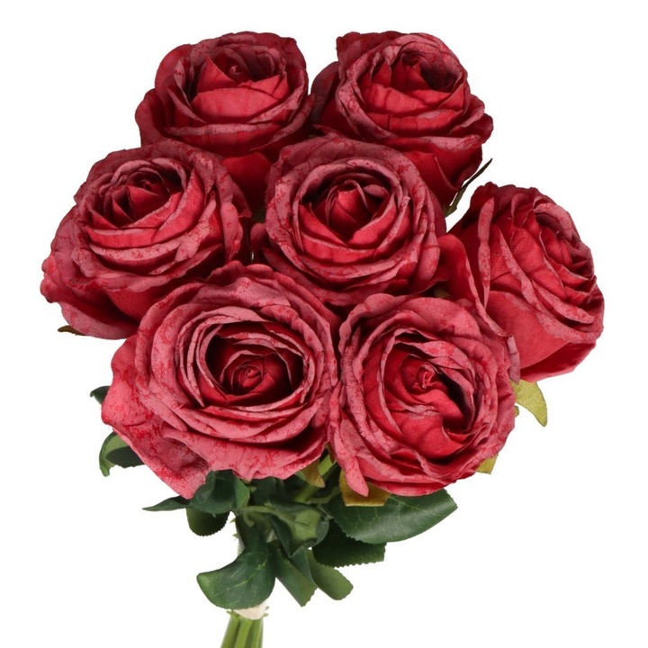 Piros műcsokor, Luka, 7 ágú, 42cm