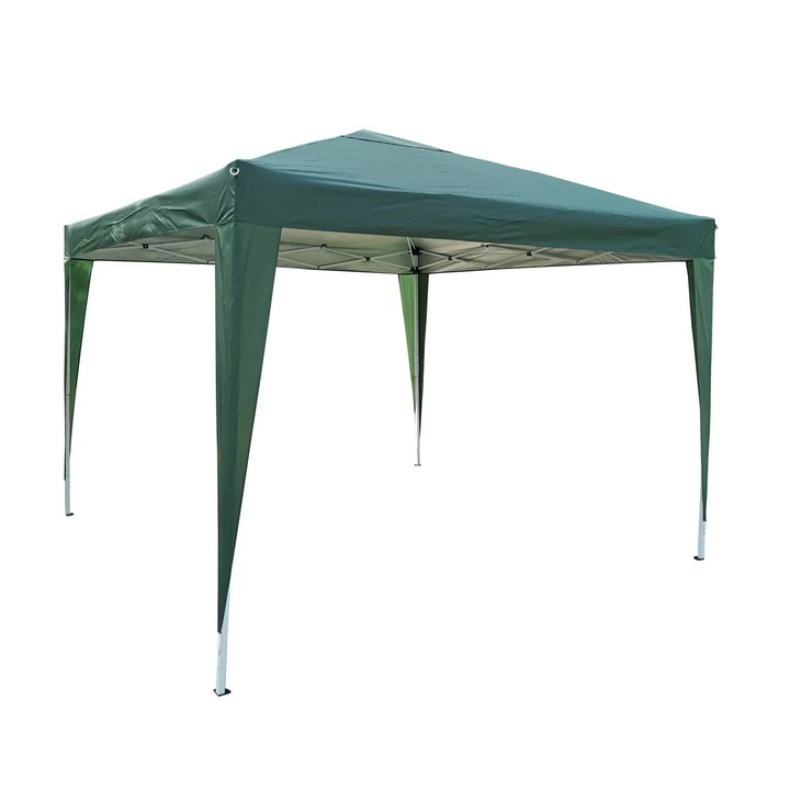 Pavilion gradină, Oxford, ZRG029, patrat, 3x3m, metalic, poliester, verde