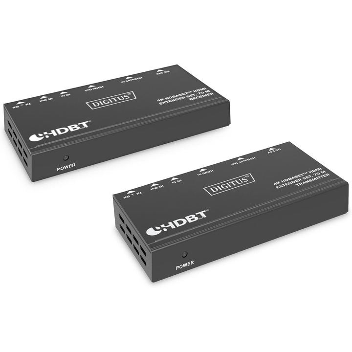 DIGITUS HDMI hosszabbító, HDBaseT, 70m, 4K/30Hz, komplett szett