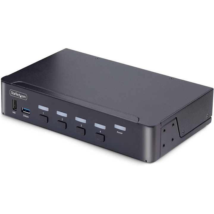 Startech KVM kapcsoló, 4 portos, 8K 60Hz, 2 USB 3.0 port, 4 USB 2.0 port