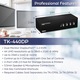 TRENDnet TK-440DP KVM kapcsoló, 4 portos, Dual DisplayPort, 4K UHD, 2 USB 2.0, fekete