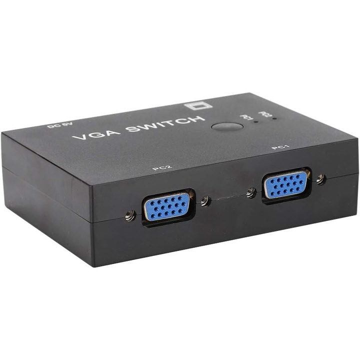 VGA kapcsoló 2 PC-ről 1 monitorra, Tonysa, 2 bemenet, több felbontás támogatása, plug-and-play
