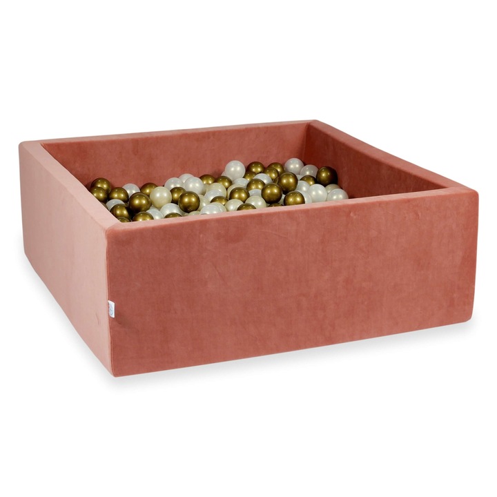 Bazin de joaca cu bile, mimii, 110x110x40cm, culoare canyon clay, 600 bile multicolore