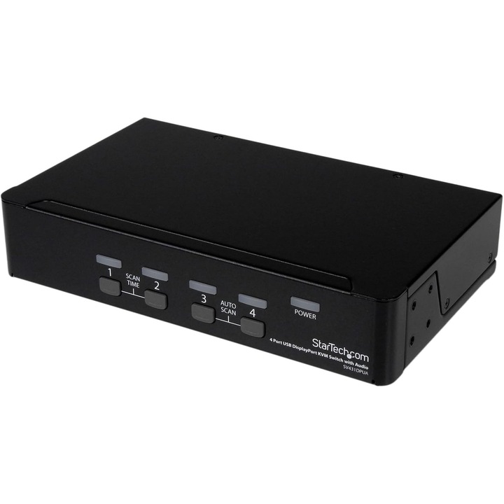 StarTech KVM kapcsoló, 4 USB port, DisplayPort, 2560x1600 felbontás, audio támogatás