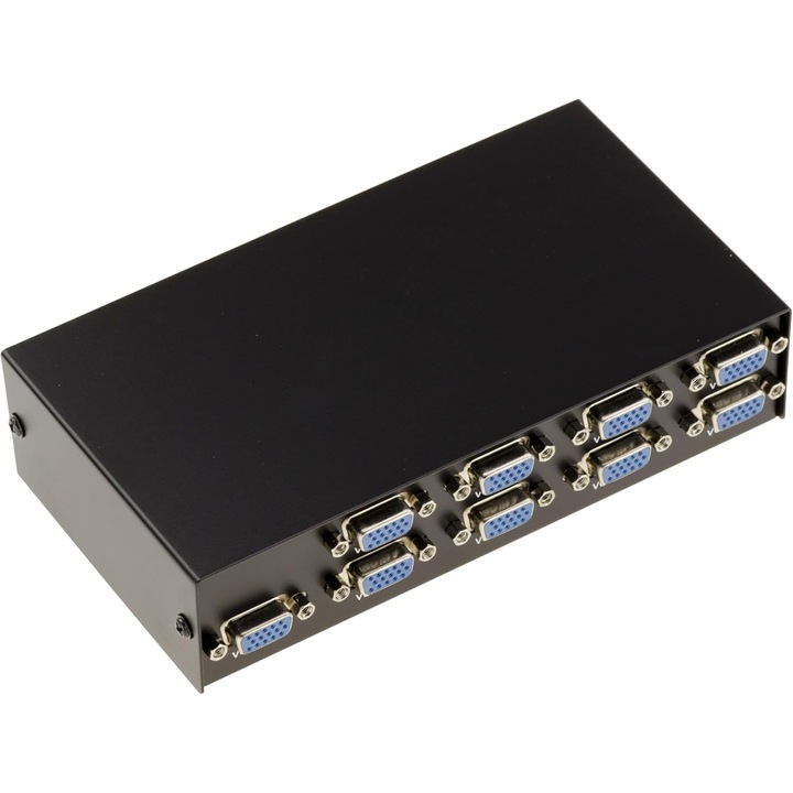 VGA elosztó 8 portos Kalea Informatique, fém, 1600x1280, 175x100x45mm