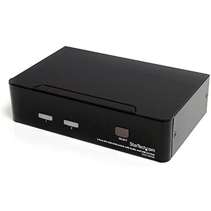 KVM DVI USB kapcsoló 2 portos audióval, USB 2.0 hubbal, Startech, 1920x1200
