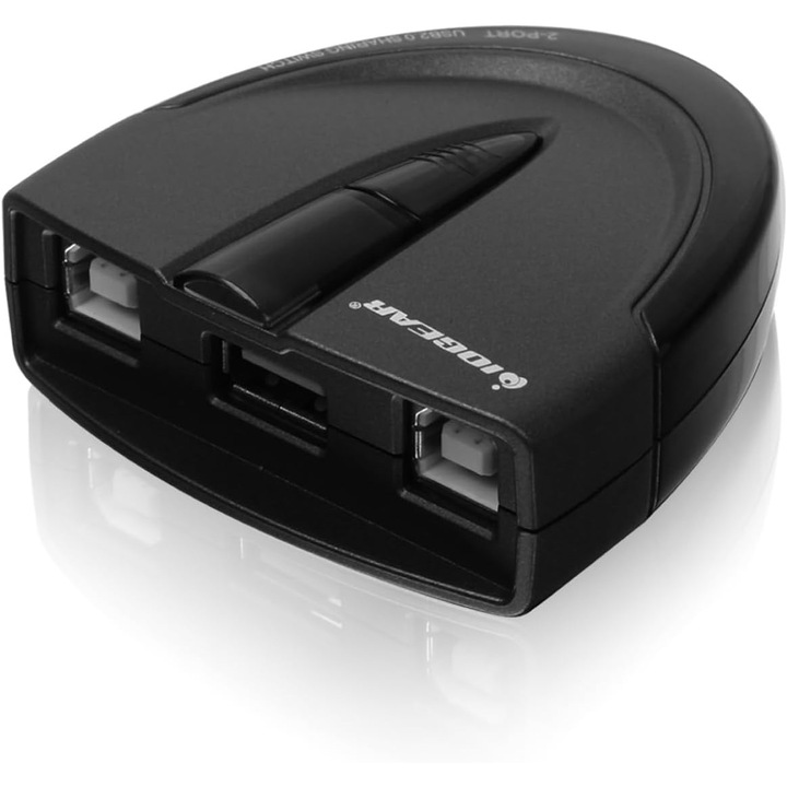IOGEAR GUB231 nyomtatókapcsoló, 2 USB port, méretek 63.5x25.4x69.85mm, kompakt
