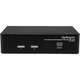 Startech KVM kapcsoló, 2 portos, DisplayPort, 2560x1600 felbontás, HD digitális hang