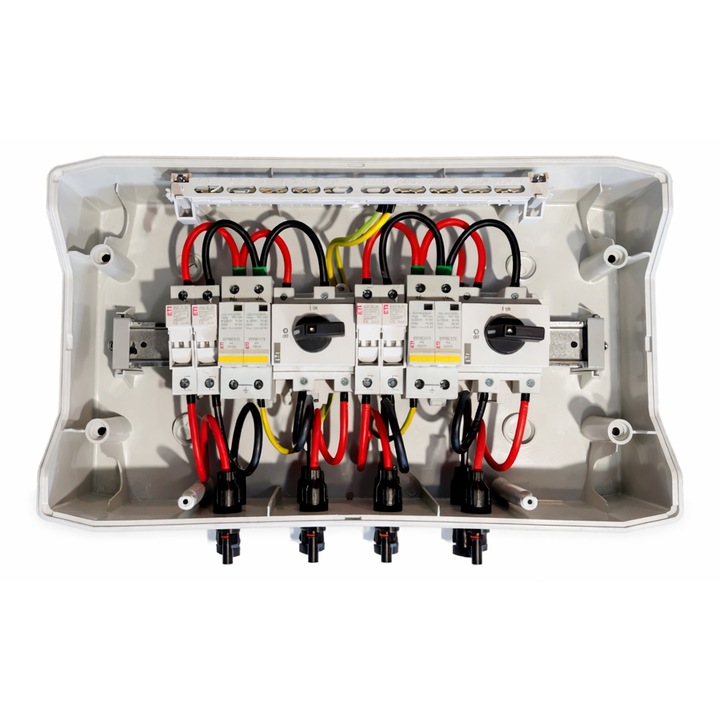 Фотоволтаично DC табло 600V, 2 стринга, SPD ETI, разединител 32A, IP66