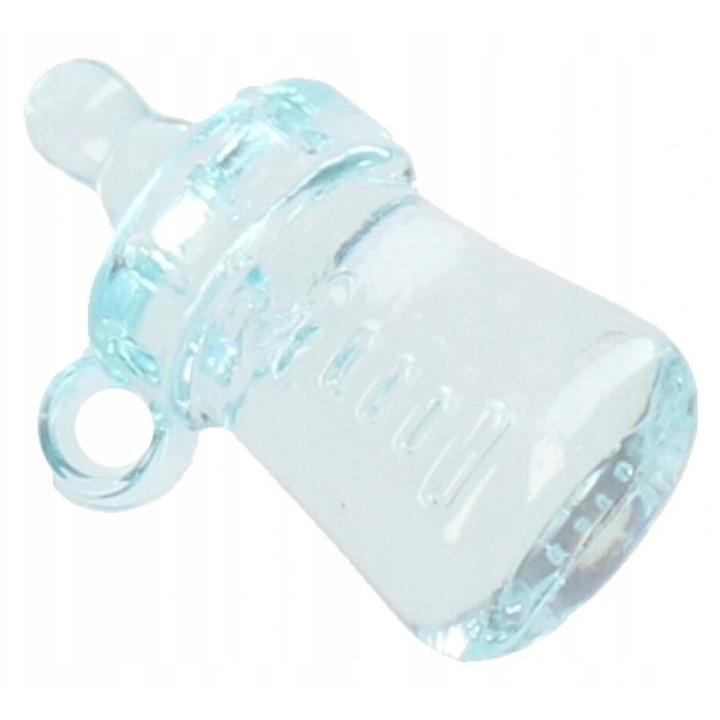 Sticla acrilica albastra 3,5x2,4x1,8cm, set de globuri de Craciun