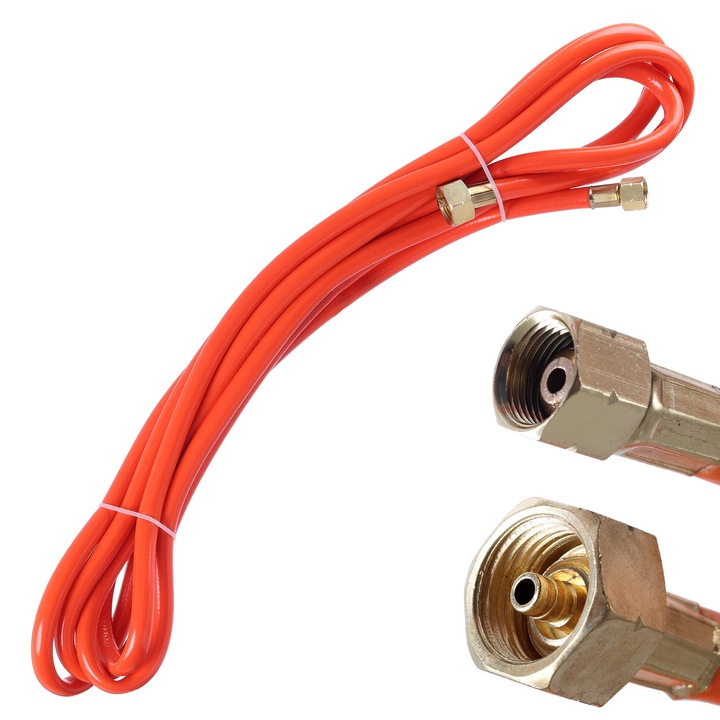 Маркуч за пропан-бутан, TC Technic, 5м, 20bar, 3/8"L - W21,8x1/4"LH, за бутилка 11кг