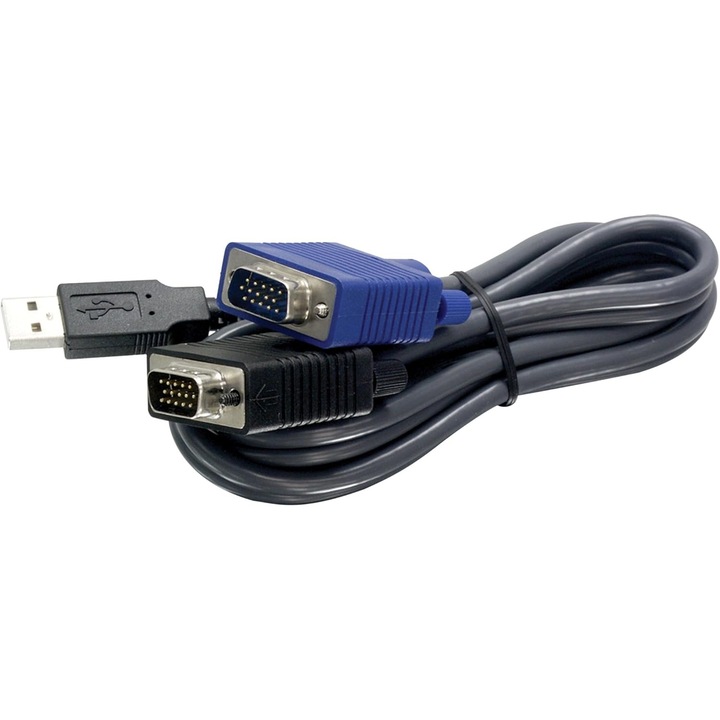 TRENDnet TK-CU15 KVM kábel, 2 az 1-ben, USB/VGA, 5m