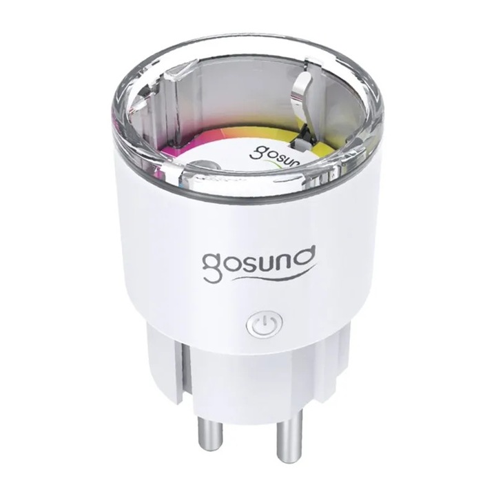 Priza inteligentă WiFi Gosund EP2, 16A, monitorizare consum, dimensiuni reduse, alb