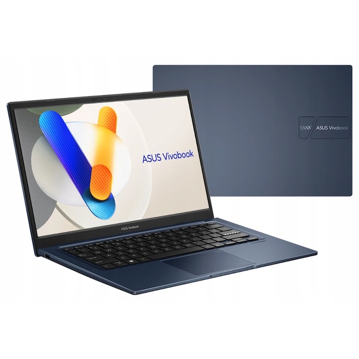 Laptop Asus Vivobook 14, Procesor Intel Core I3 1315U, Memorie 12Gb Ram Ddr4, Stocare 256Gb Ssd M.2 Pcie, Sistem De Operare Windows 11 Home, Dimensiuni Reduse, Culoare Quiet Blue, Design Elegant