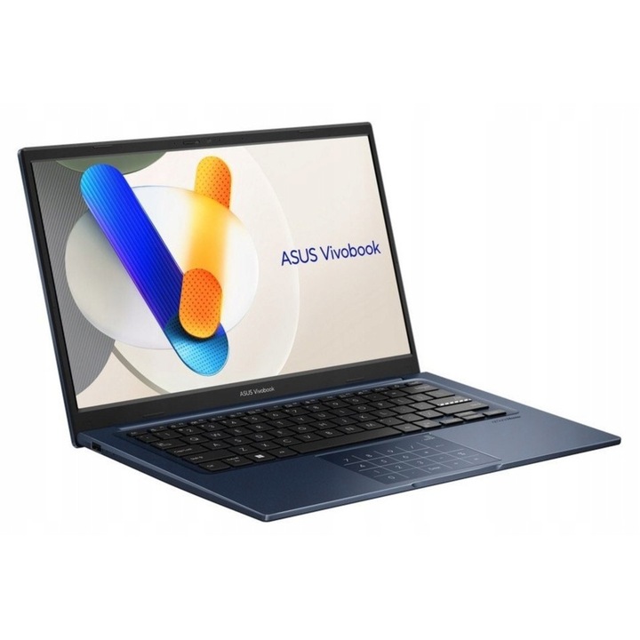 Laptop Asus Vivobook 14, Intel Core I3 1315U processzor, 12 GB DDR4 RAM memória, 256 GB M.2 PCIe SSD tárhely, Windows 11 Home operációs rendszer, Kompakt méret, Quiet Blue szín, Elegáns design