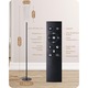 Lampa de podea EDISHINE, reglabilă 2700K-6000K, telecomandă magnetică, neagră cu abajur bej, 165 cm