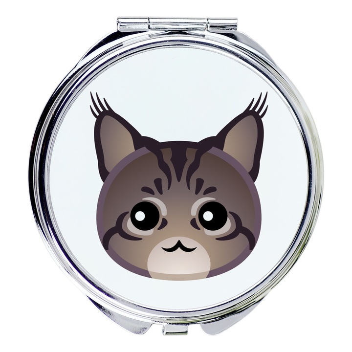 Комплект козметични огледала, Art-Dog, модел котка, 5,5см, модерен дизайн, многоцветен