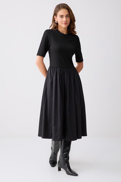 JIMMY KEY, Rochie midi cu aspect 2-in-1, Negru