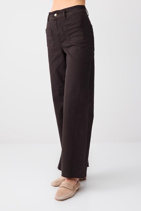 JIMMY KEY, Blugi cu croiala ampla si buzunare, Maro cognac