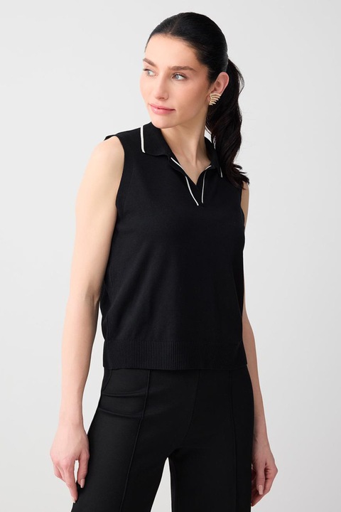 JIMMY KEY, Pulover cu model uni, fara maneci, Negru