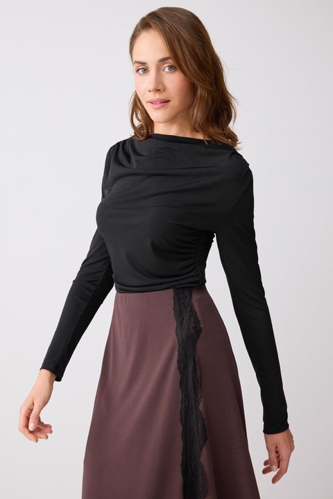 JIMMY KEY, Bluza cu decolteu barcuta, Negru