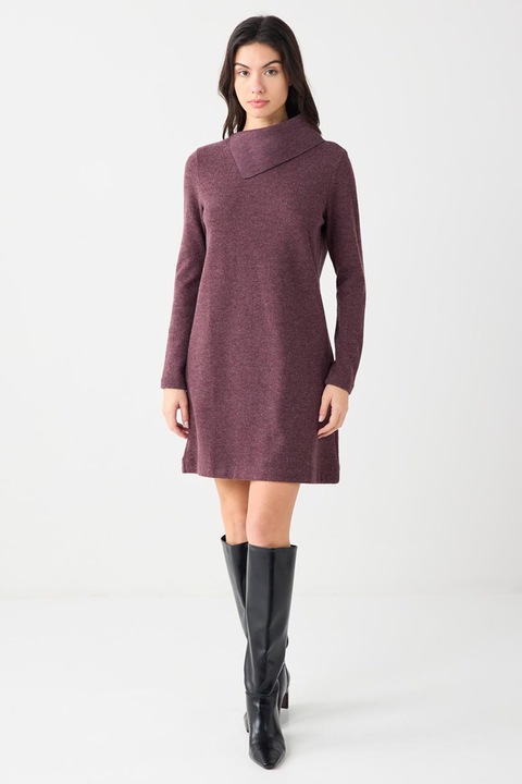 JIMMY KEY, Rochie lejera cu maneci lungi, Violet melange