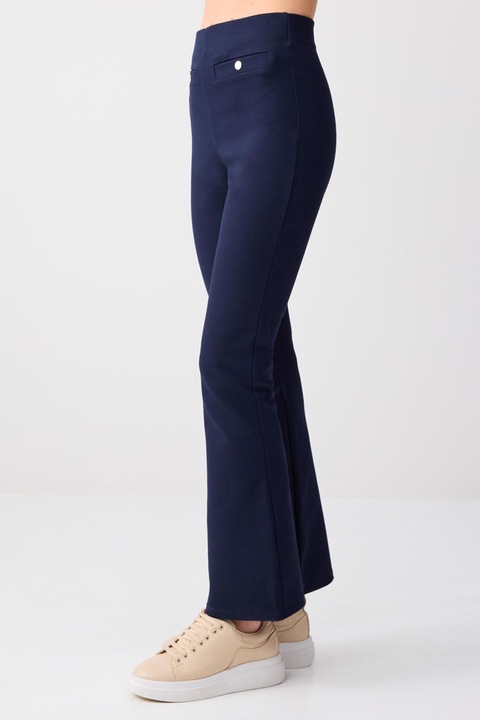 JIMMY KEY, Pantaloni slim-fit cu talie inalta, Bleumarin