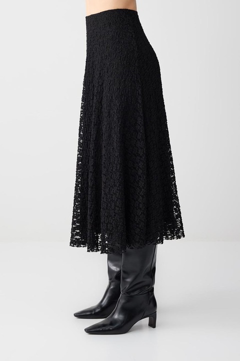 JIMMY KEY, Fusta midi, Negru