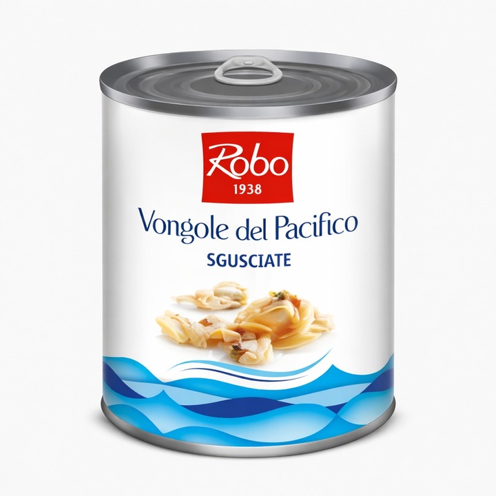 Scoici decojite Vongole del Pacifico Robo 800g