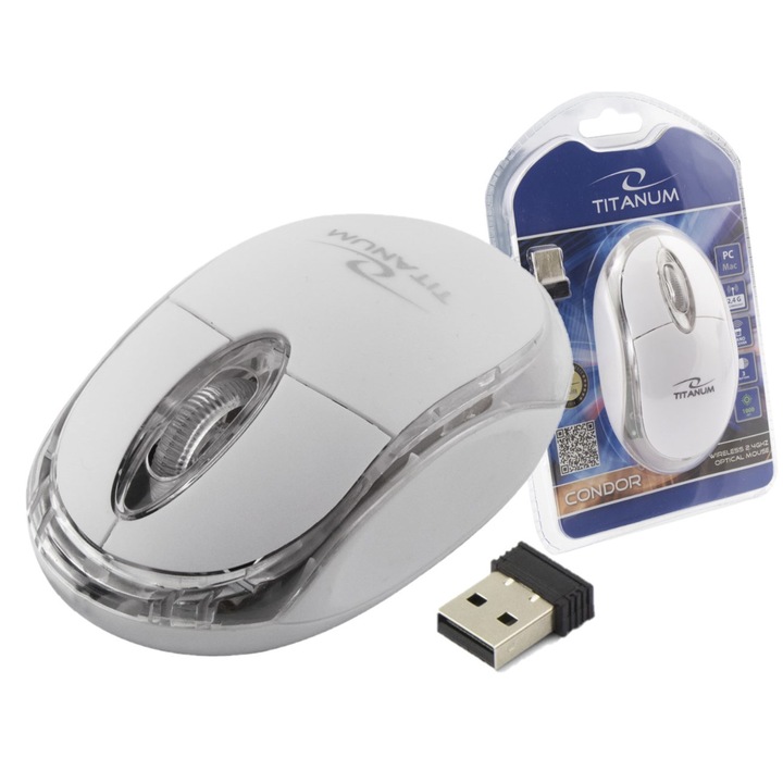 Mouse wireless Luka ES509B optic alb