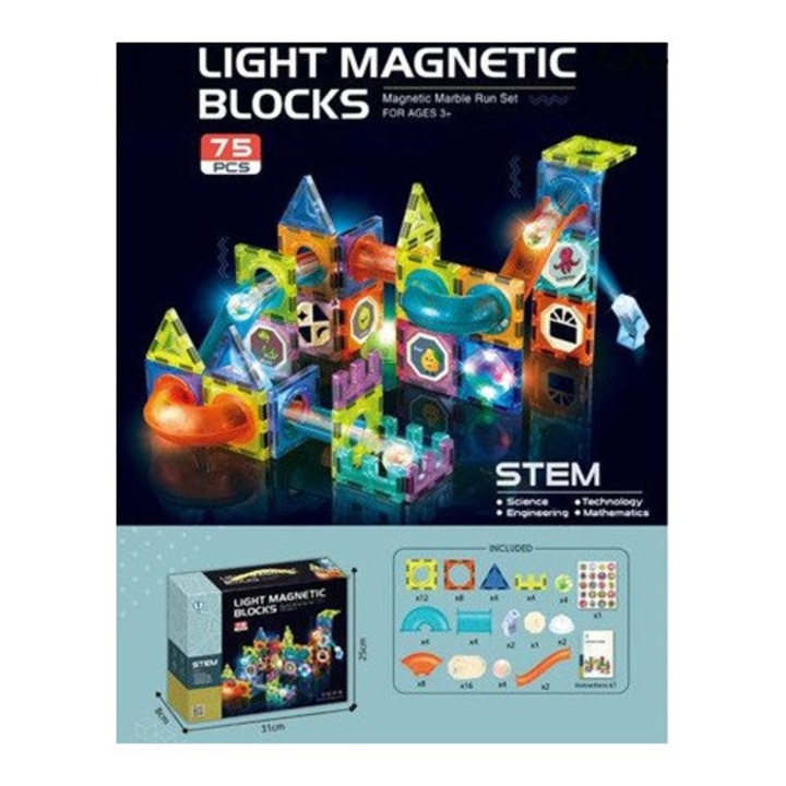 Set de constructie Tres KX5144, 75 elemente, multicolor, 31x25x8cm