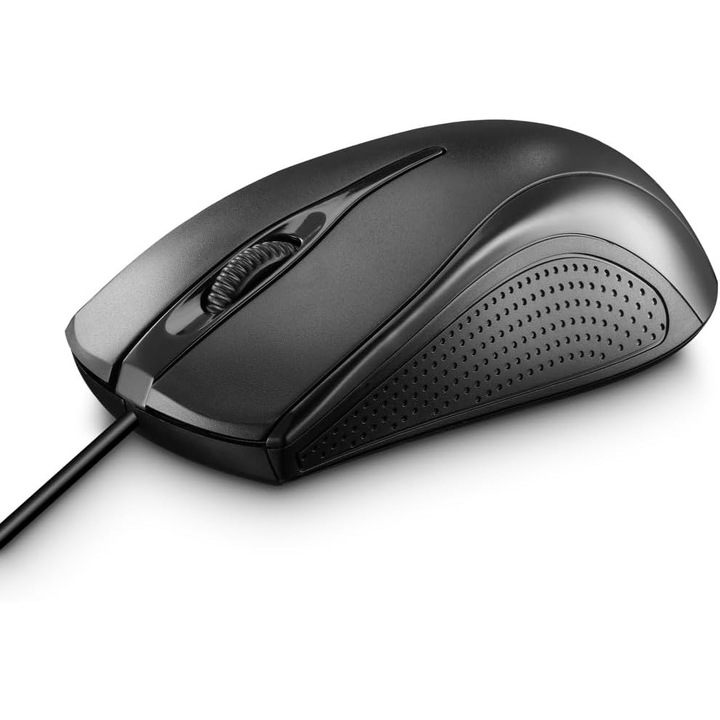 Mouse optic USB Hama MC-200, 1200 DPI, Negru, 2 butoane, design simetric